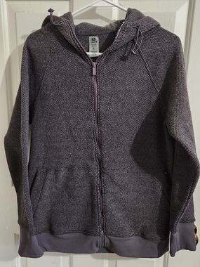 Mono B Purple Zip-Up Hooded Sweatshirt